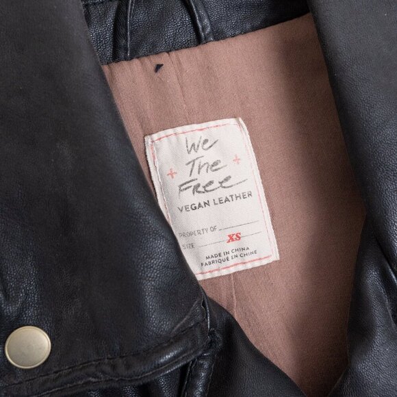 Free People Melrose Vegan Leather Moto Jacket Size XS - Picture 8 of 15